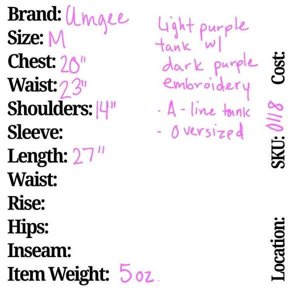 Umgee USA Womens Purple On Purple Ruffle Sleeveless Embroidered Tunic Medium - Picture 8 of 8